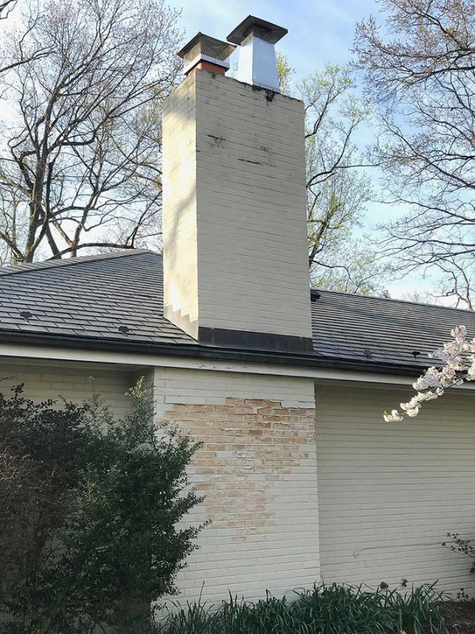Before: Chimney stone veneer — Golden Master project