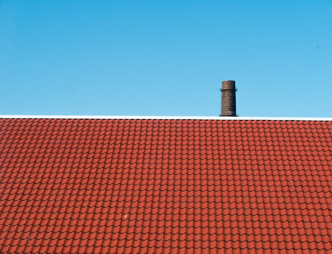 Rows of red clay tiles on a pitched roof